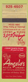 Matchbook Cover - Angelo's Restaurant Esso oil gas Marysville ON WEAR
