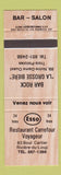 Matchbook Cover - Esso oil gas Restaurant Carrefour Voyageur Riviere du Loup QC