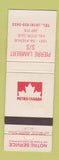 Matchbook Cover - Petro Canada oil gas Pierre Lambert Val D'Or QC