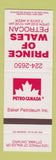 Matchbook Cover - Petro Canada oil gas Ottawa ON Prince of Wales SAMPLE