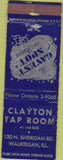 Matchbook Cover - Clayton Tap Room Waukegan IL Gayest Spot