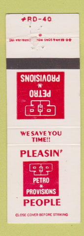 Matchbook Cover - Petro n Provisions oil gas Canada