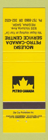 Matchbook Cover - Petro Canada oil gas Moleski Regina SK