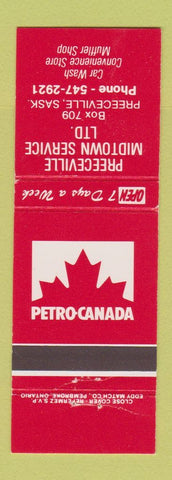 Matchbook Cover - Petro Canada oil gas Preeceville SK