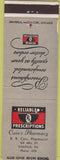 Matchbook Cover - Cain's Pharmacy Danville PA gray