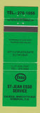 Matchbook Cover - Esso oil gas St Jean Service Roberval QC