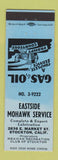 Matchbook Cover - Eastside Mohawk oil gas Stockton CA