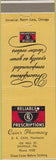 Matchbook Cover - Cain's Pharmacy Danville PA yellow