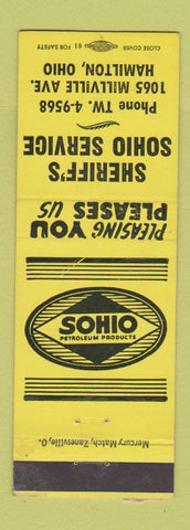 Matchbook Cover - Sohio oil gas Sheriff's Hamilton OH WEAR