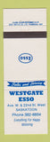 Matchbook Cover - Esso oil gas Westgate Saskatoon SK