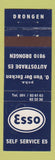 Matchbook Cover - Esso oil gas Drongen Belgium