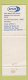 Matchbook Cover - Spur oil gas Lavage Vente ST Martin Beauce QC