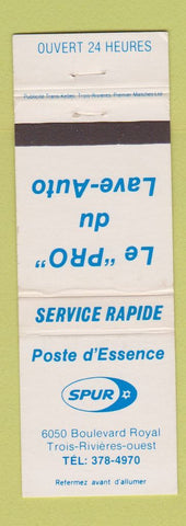 Matchbook Cover - Spur oil gas Poste d'Essence Trois Rivieres QC