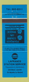 Matchbook Cover - Lafrance Gulf oil gas St Basile Le Grand QC BLUE