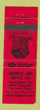 Matchbook Cover - Bednesti Lake Service Esso oil gas BC