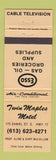 Matchbook Cover - Esso oil gas Twin Maples Motel