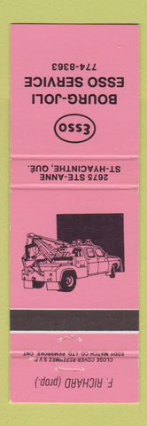 Matchbook Cover - Esso oil gas Bourg Joli St Hyacinthe QC