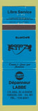 Matchbook Cover - Gulf oil gas Depanneur Labbe Rimouski QC