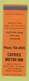 Matchbook Cover - Caprice Motor Inn Skelly oil gas Clarksville AR