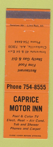 Matchbook Cover - Caprice Motor Inn Skelly oil gas Clarksville AR