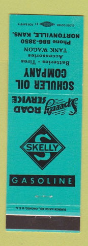 Matchbook Cover - Skelly oil gas Schuler Nortonville KS