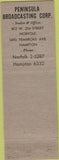 Matchbook Cover - NBC WVEC TV Channel 15 Hampton