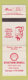 Matchbook Cover - Station Shell oil gas Ste Flavie QC