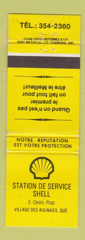 Matchbook Cover - Shell oil gas Village Des Aulnaies QC WEAR