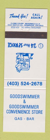 Matchbook Cover - Goodswimmer Convenience Store oil gas