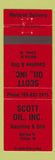 Matchbook Cover - Scott oil gas Clinton IN