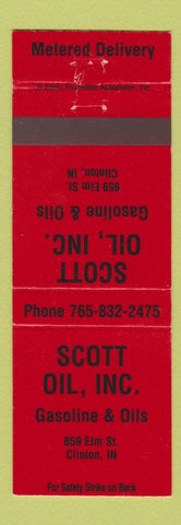 Matchbook Cover - Scott oil gas Clinton IN