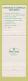 Matchbook Cover - Orchard Complex Vernalis WEAR