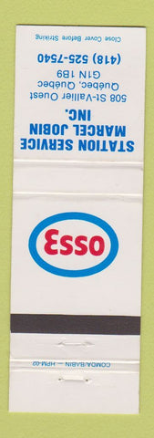 Matchbook Cover - Esso oil gas Marcel Jobin Quebec QC
