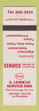 Matchbook Cover - Esso oil gas S Lemieux La Pocatiere QC