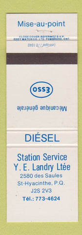 Matchbook Cover - Esso oil gas YE Landry St Hyacinthe QC