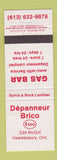 Matchbook Cover - Esso oil gas Depanneur Brico Hakesbury ON WEAR
