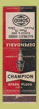 Matchbook Cover - Champion Spark Plugs Sohio oil gas Payne OH Baumle's