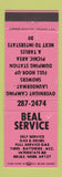 Matchbook Cover - Beal Service oil gas Brule NE