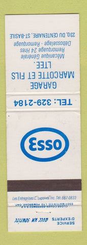 Matchbook Cover - Esso oil gas Marcotte St Basile QC