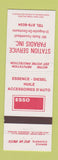 Matchbook Cover - Esso oil gas Paradis ST Augustin De Desmaures QC