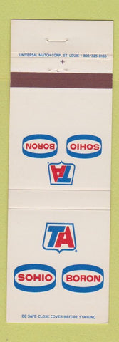 Matchbook Cover - Sohio oil gas Boron TA stations