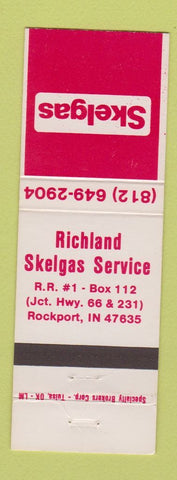 Matchbook Cover - Skelgas oil gas Richland Rockport IN