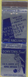 Matchbook Cover - Downtown Bowl Reno NV