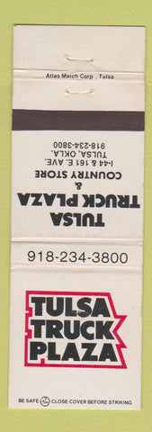 Matchbook Cover - Tulsa Truck Plaza Stop oil gas Tulsa OK