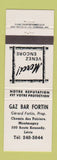 Matchbook Cover - Gaz Bar Fortin oil Montmagny Levis QC