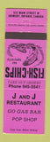 Matchbook Cover - J and J Restaurant Grimsby ON oil gas
