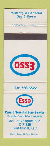Matchbook Cover - Esso oil gas Conrad Senechal Causapscal QC