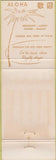 Matchbook Cover - Blue Dolphin Room Outrigger Waikiki Beach HI