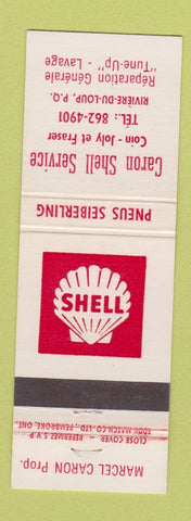 Matchbook Cover - Caron Shell oil gas Riviere Du Loup QC