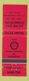 Matchbook Cover - Shell oil gas Gaz Bar Riviere Du Loup QC U-Haul RED WEAR